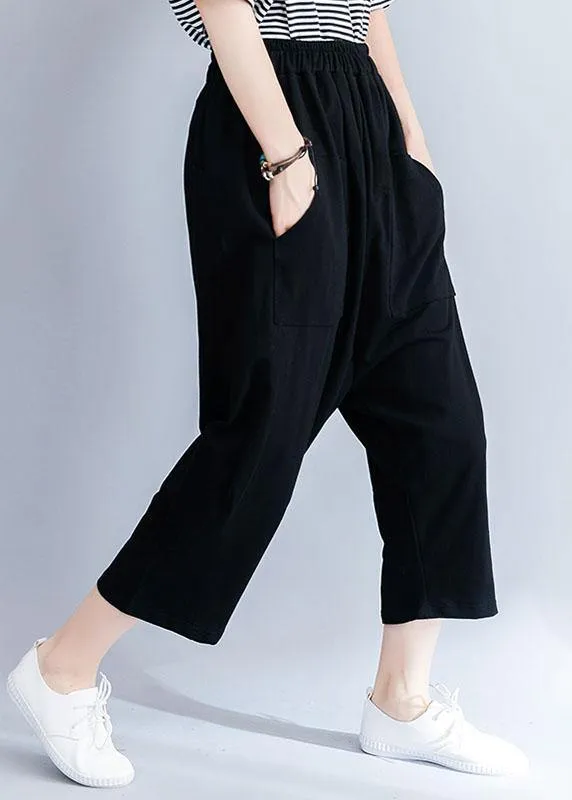2019 summer new cotton blended loose pants wild casual wide leg pants