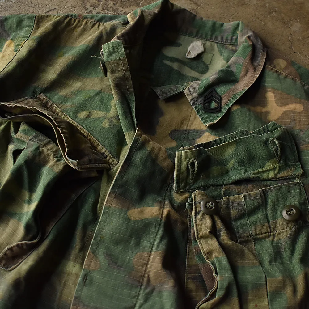’69 U.S.ARMY ERDL ミックスリーフ！ ジャングルファティーグ ジャケット 230401H