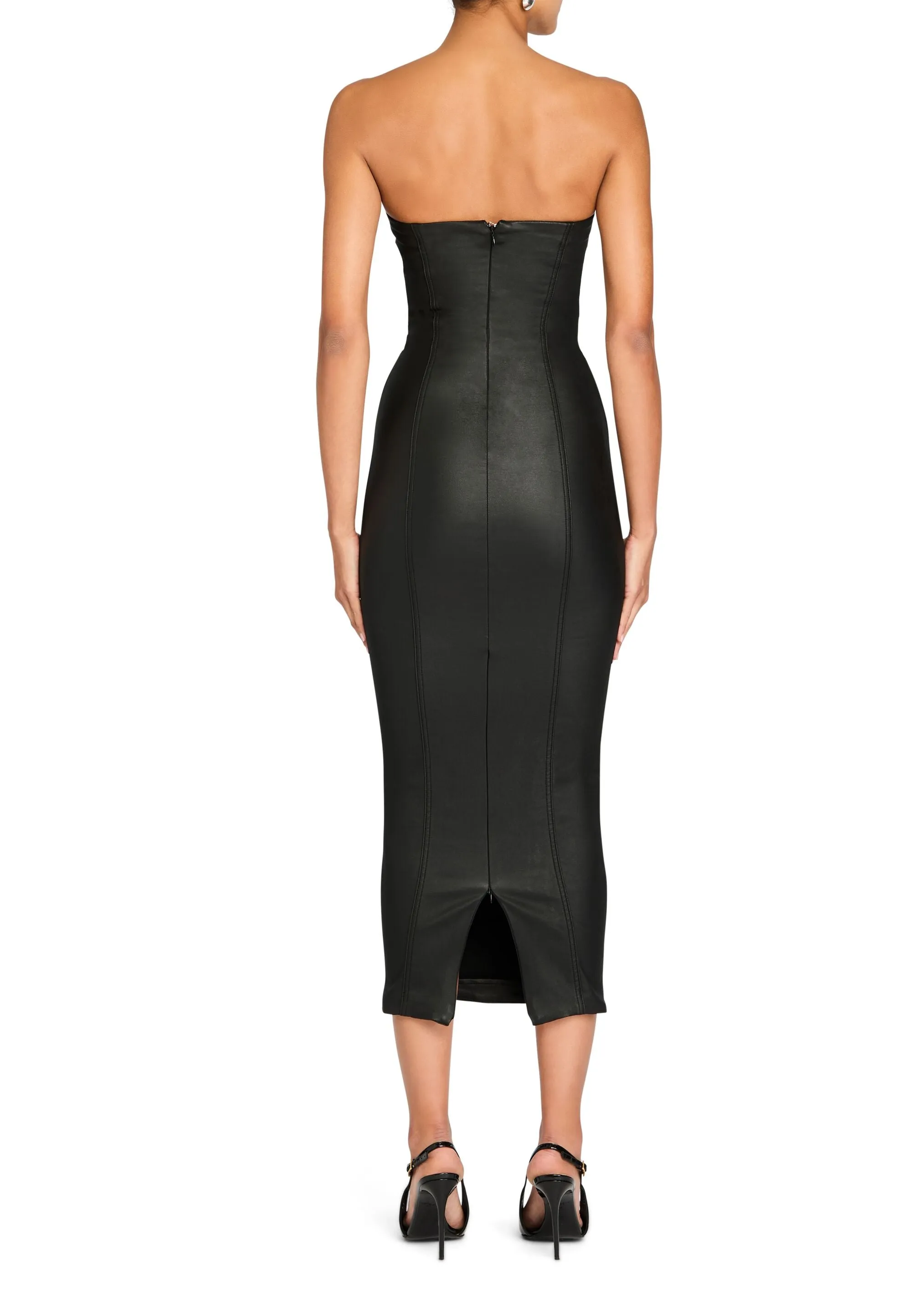 Adalaide Coated Denim Midi Dress