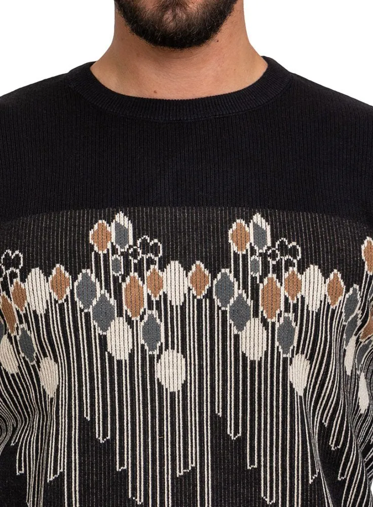 Black-Design120-1 Br-Striped Pullover