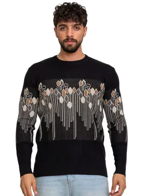 Black-Design120-1 Br-Striped Pullover