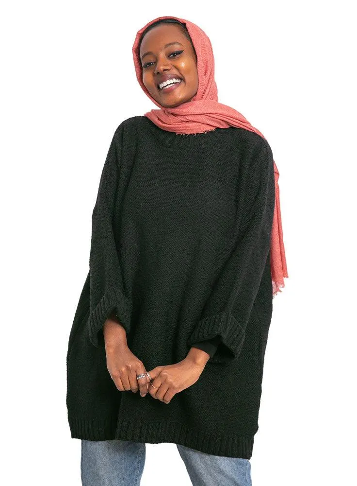 Black Over Size Pullover