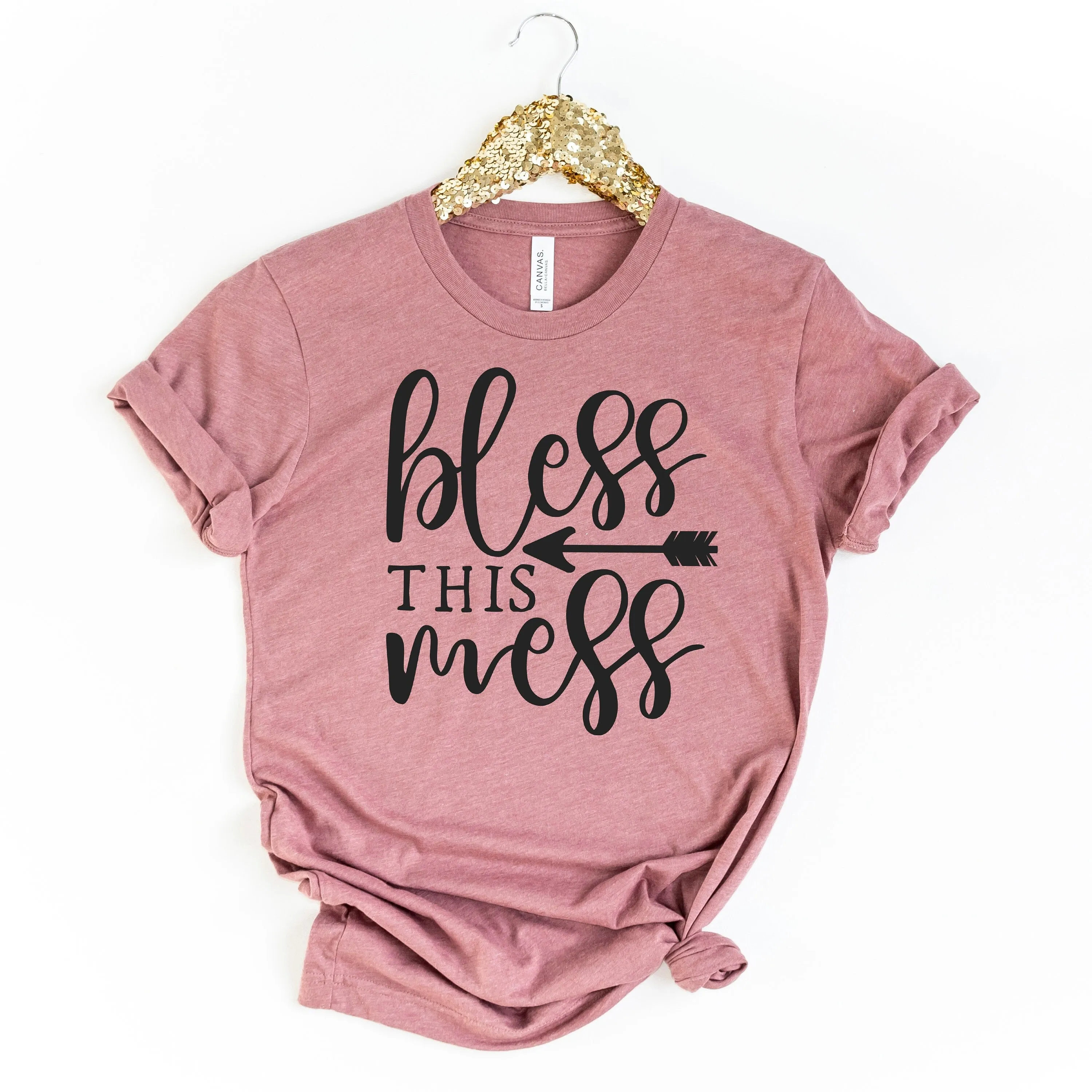 Bless this Mess women's t-shirt, gift for her, tshirt women, best friend gift, christian shirts, faith shirt, mom shirt