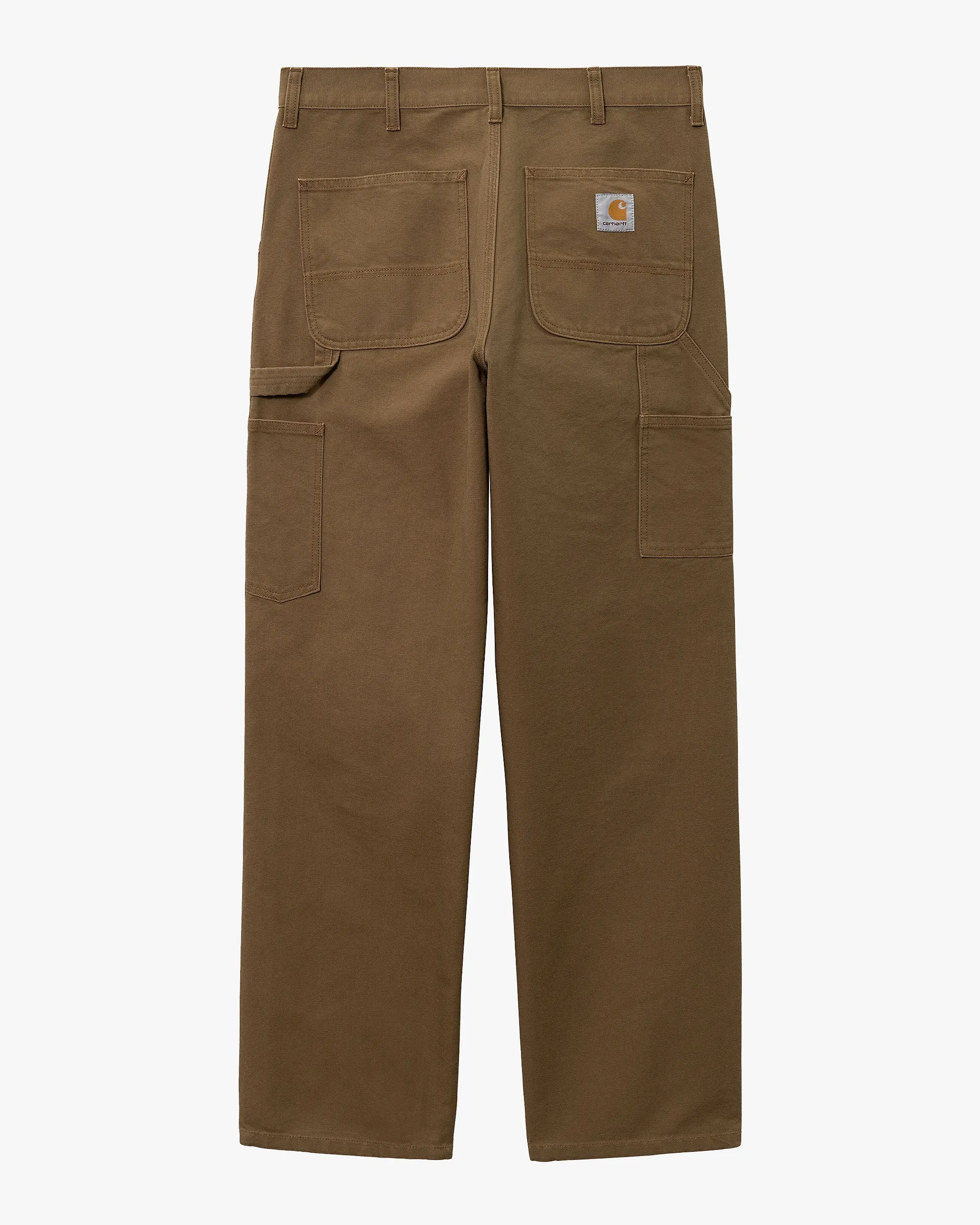 Carhartt WIP Single Knee Pant Relaxed Fit Canvas Trousers - Hamilton Brown Rinsed