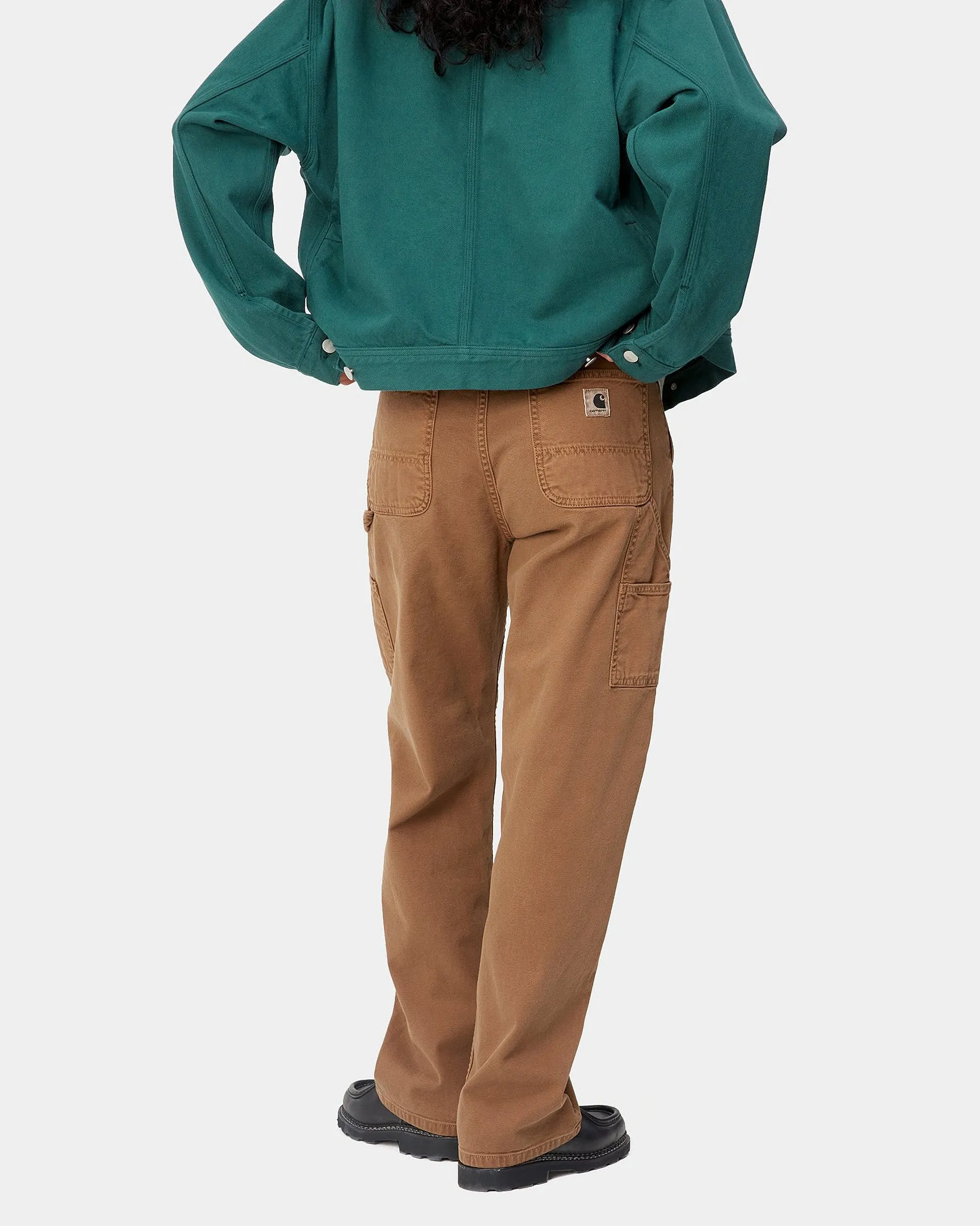 Carhartt WIP Womens Pierce Pant Straight Fit Canvas Trousers - Tamarind Faded