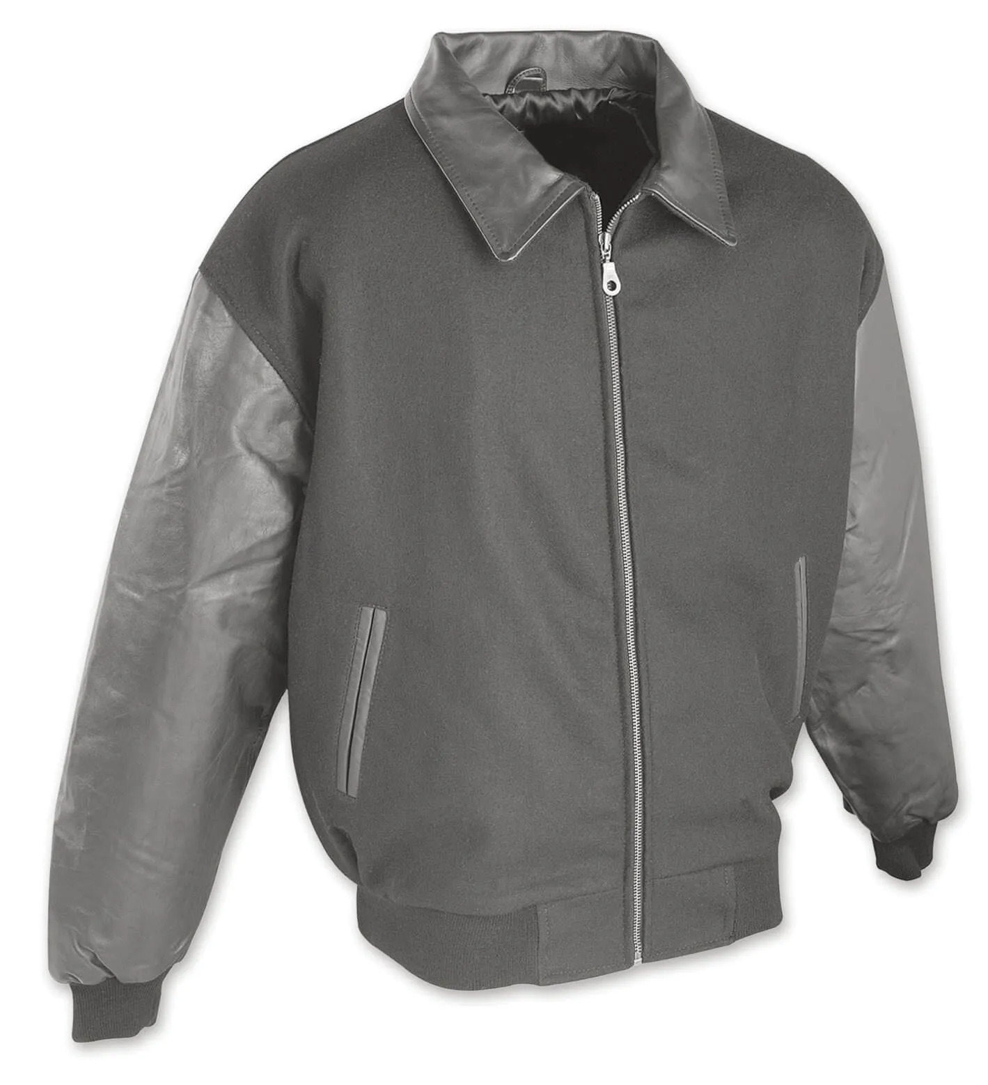 Casual Wool & Leather Jacket #5531