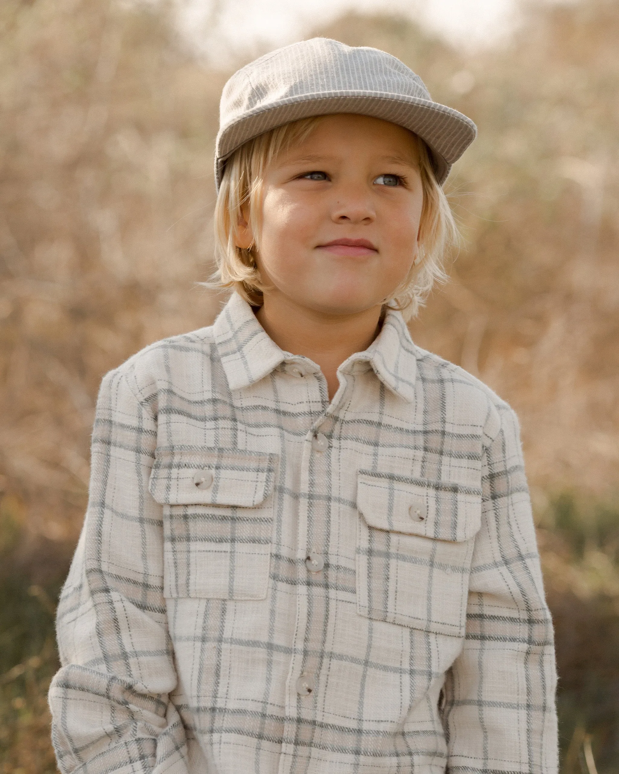 Collared LS Shirt| Rust/Plaid