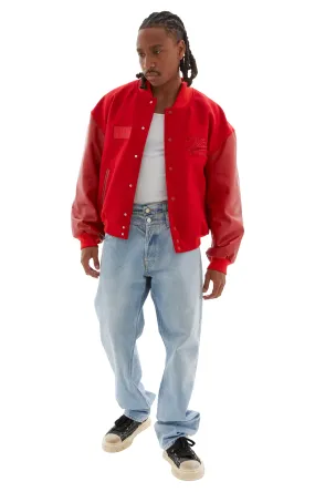 College Bomber Jacket (Red)