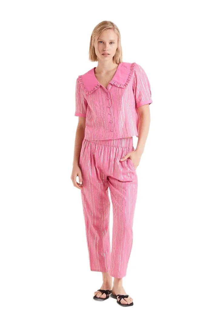 Compania Fantastica Pink Lurex Long Trousers