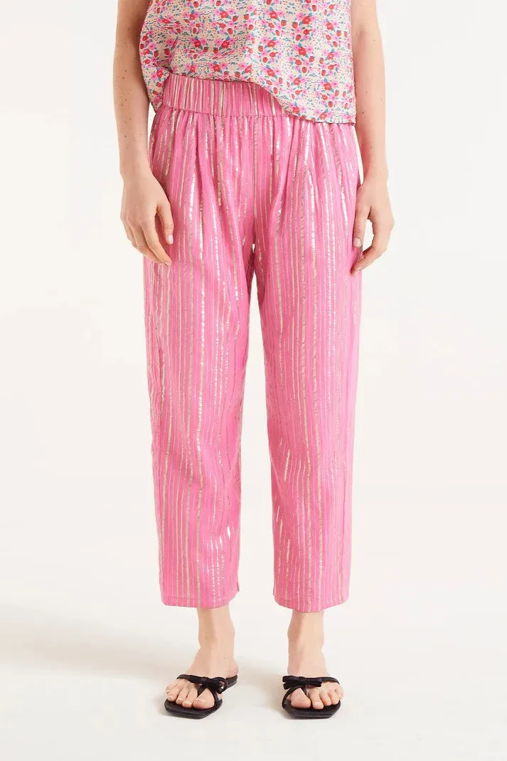 Compania Fantastica Pink Lurex Long Trousers