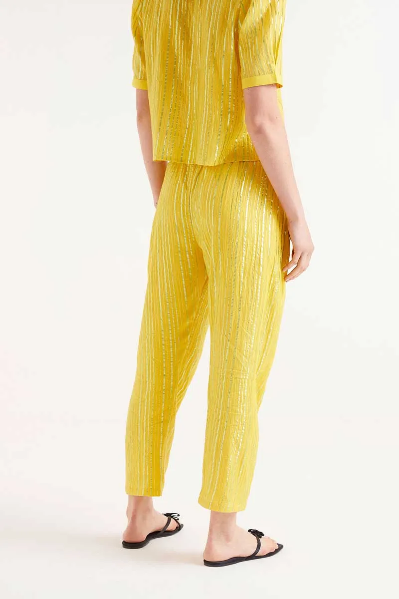 Compania Fantastica Yellow Lurex Trousers