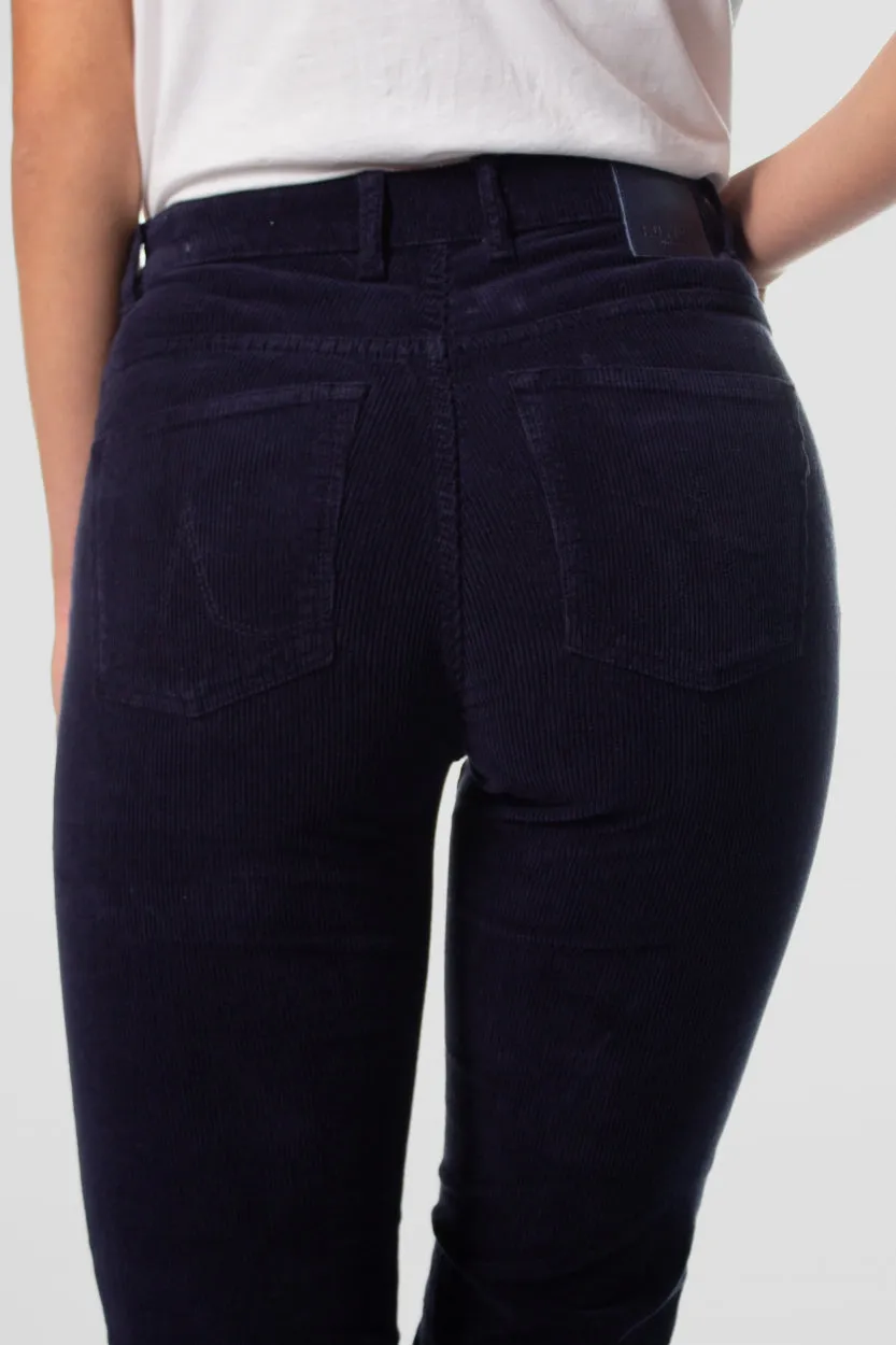 corduroy pants - lisette flare - night blue