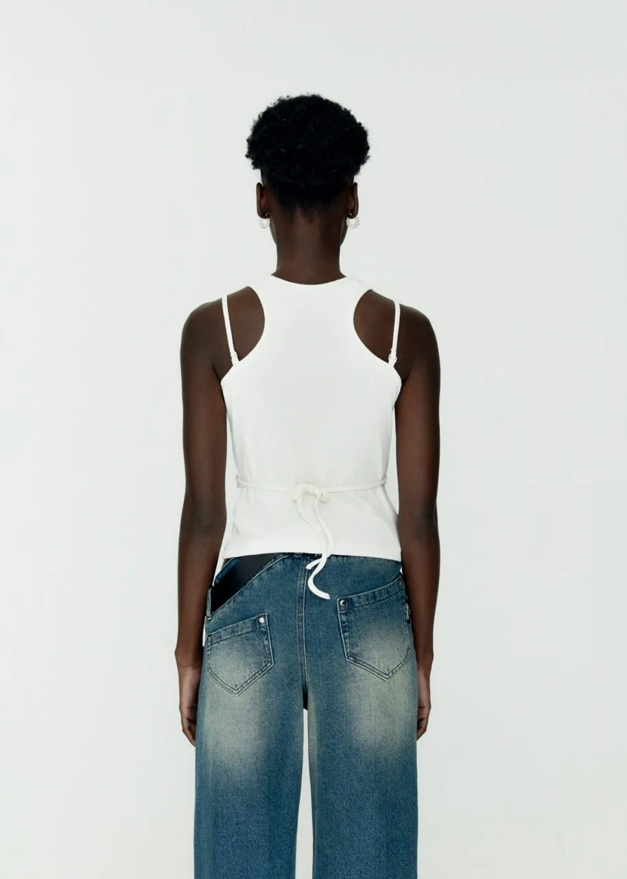 Double Tank Top White