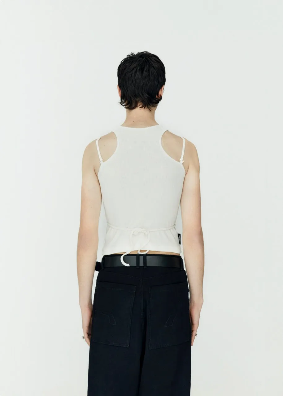 Double Tank Top White