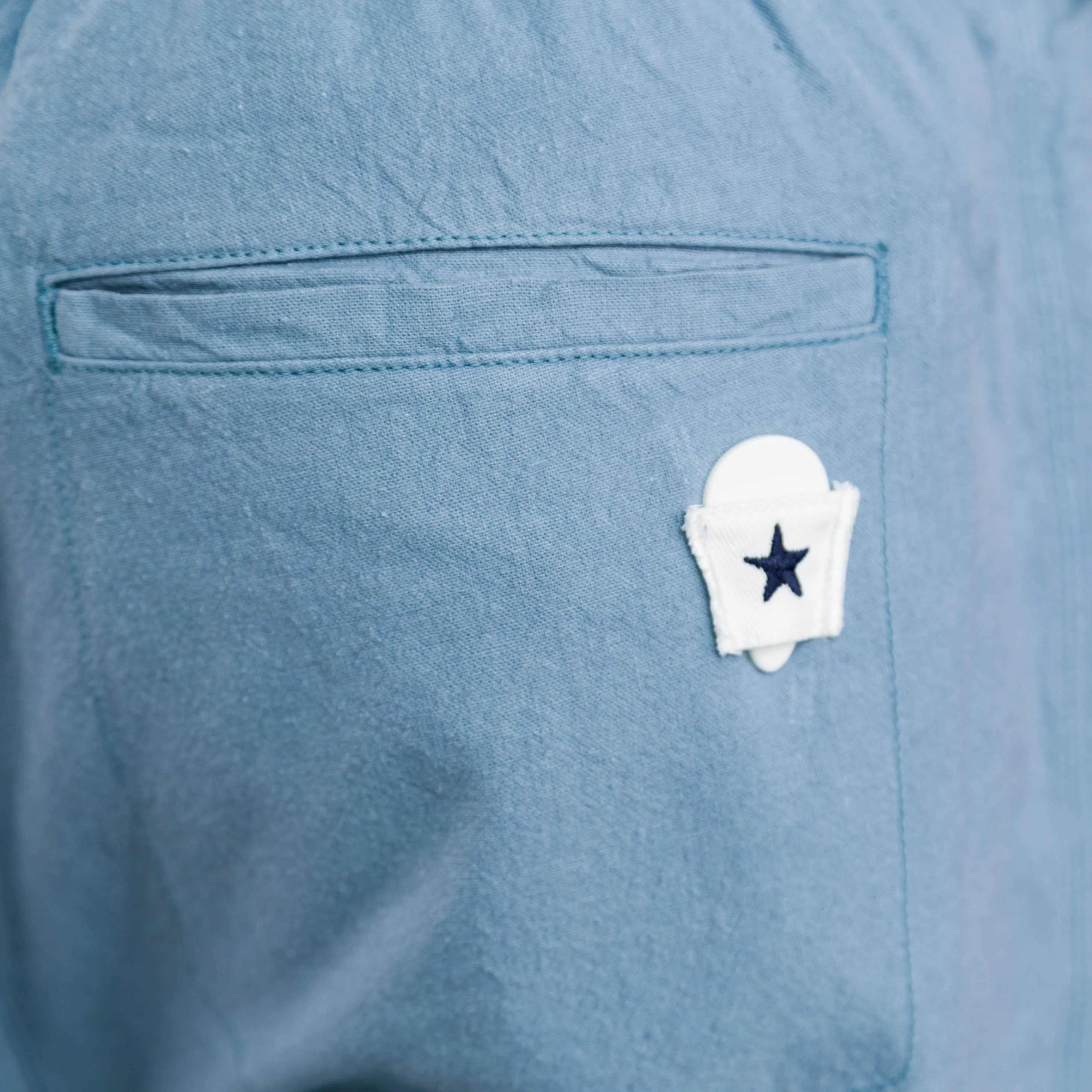 Drawcord Good Walk Chino - Sky Blue Linen