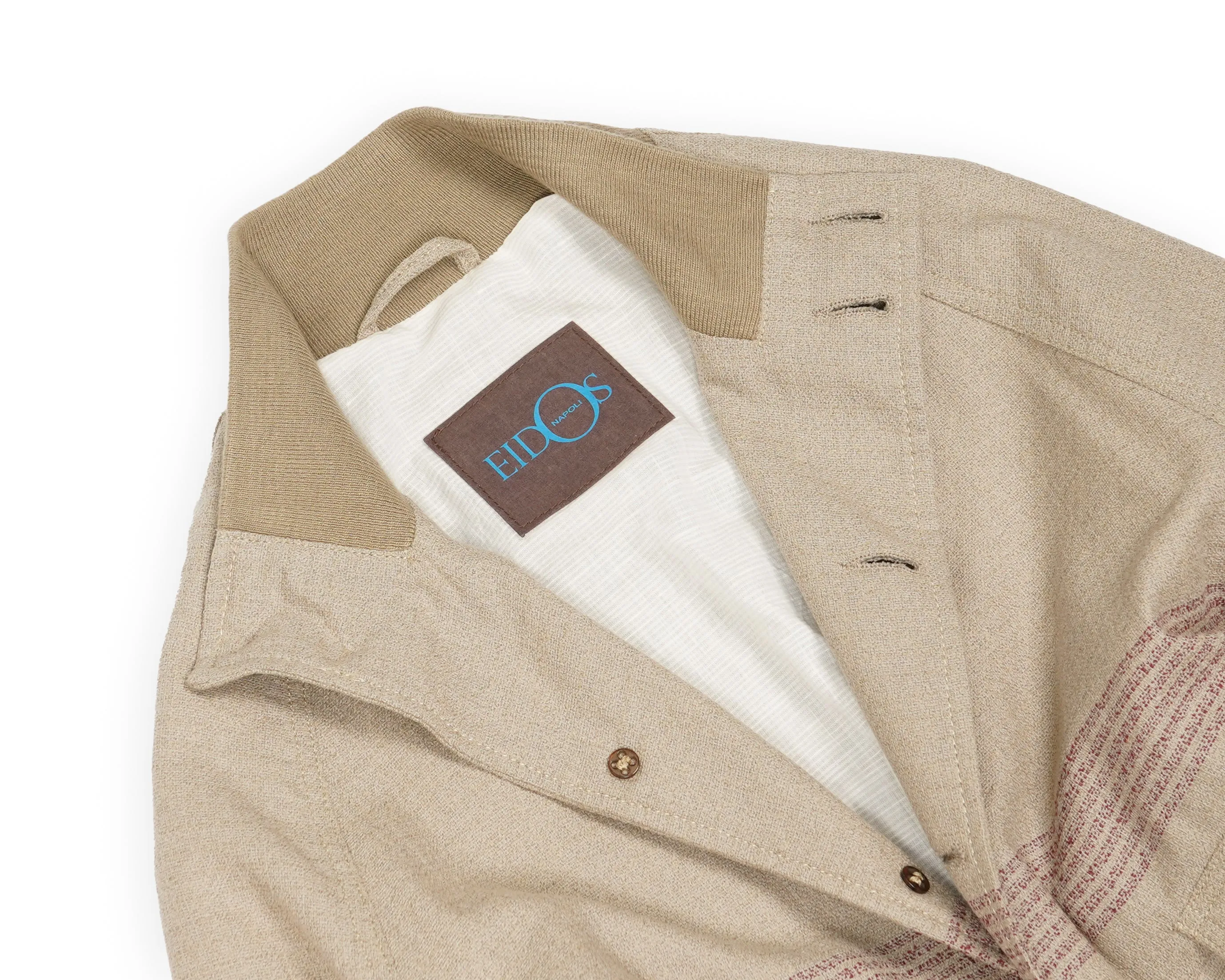 Eidos - Beige Wool Pinico Bomber Jacket 50