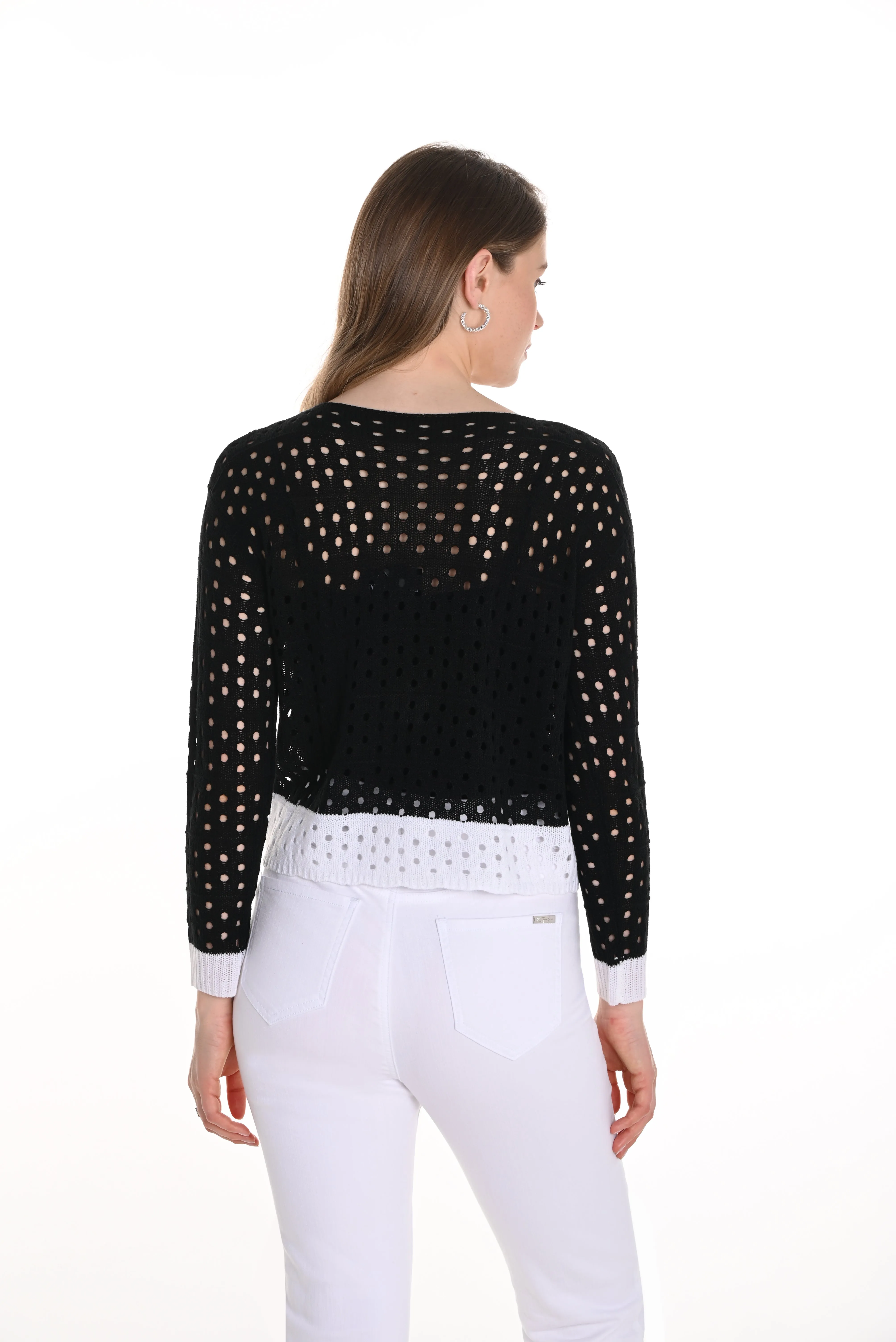 Floral Crochet Pullover