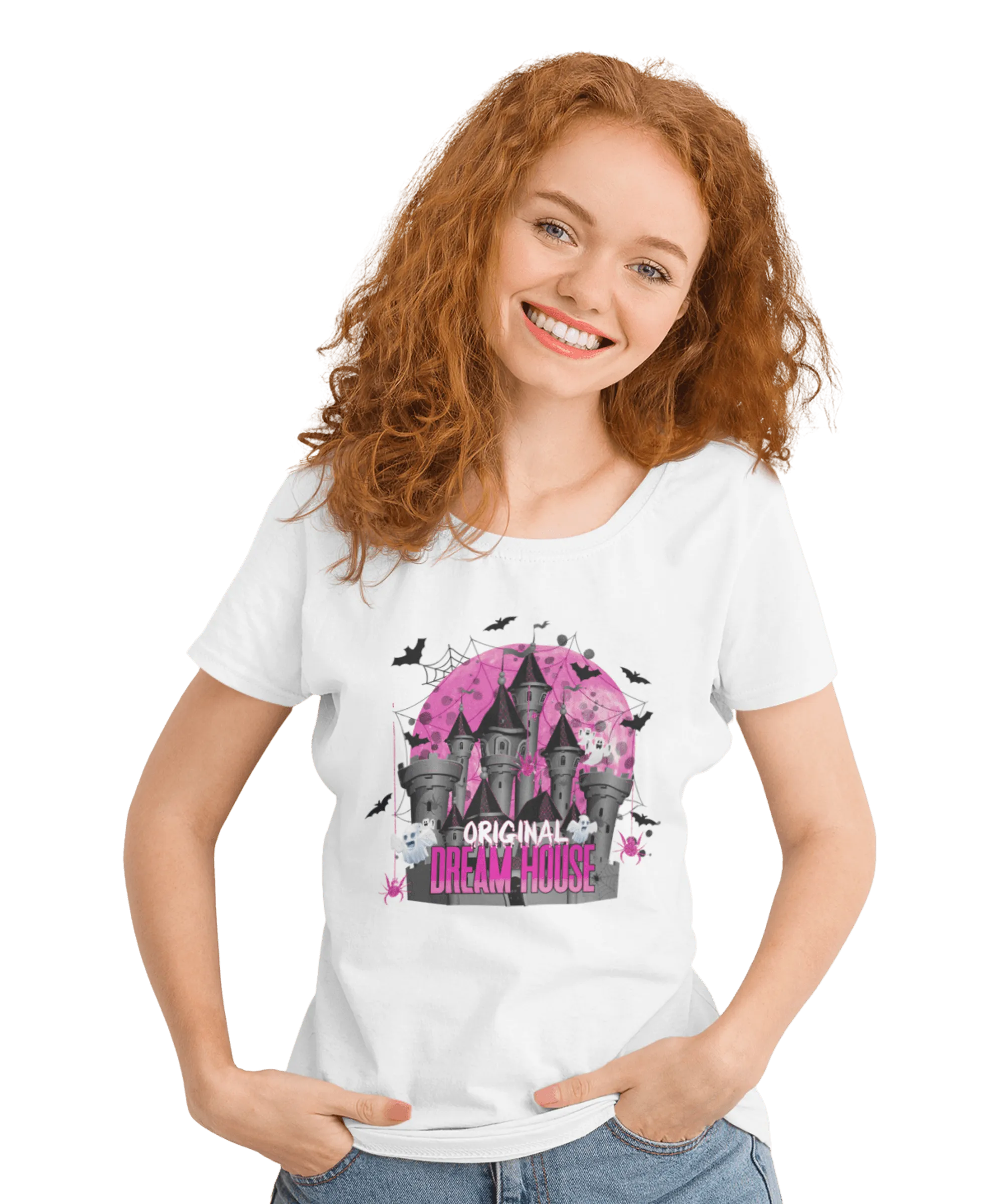 Gothic Barbie Dream House Adult Oversize Black or White T-Shirt