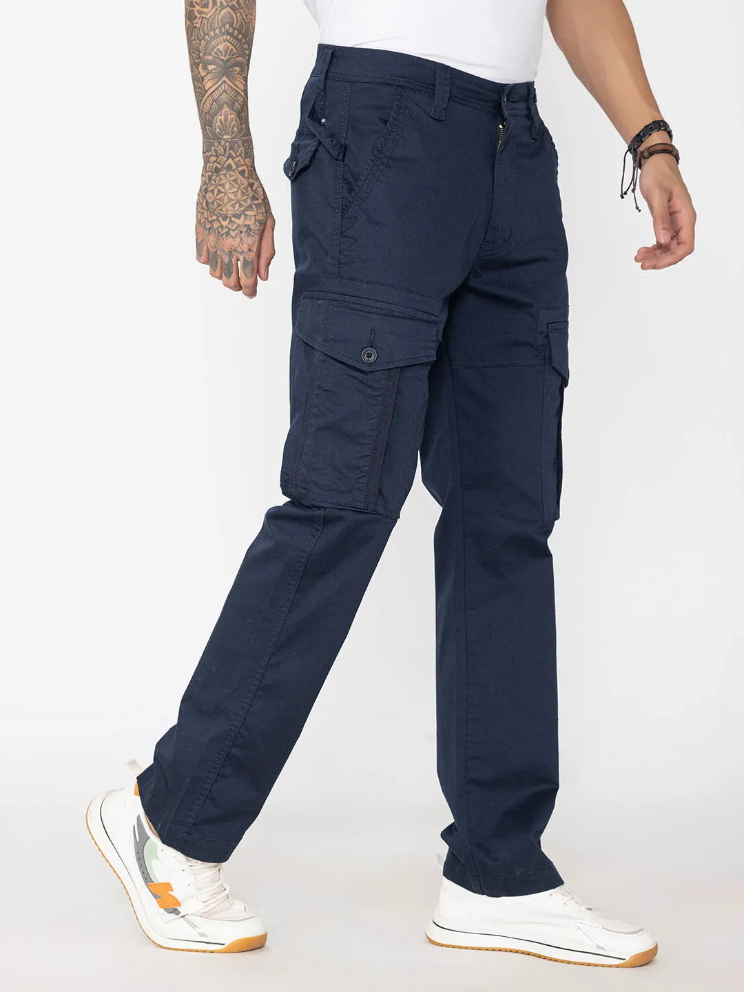 HEAVY DUTY NAVY CARGO six pockets
