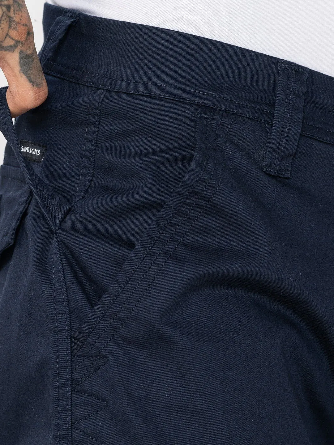 HEAVY DUTY NAVY CARGO six pockets