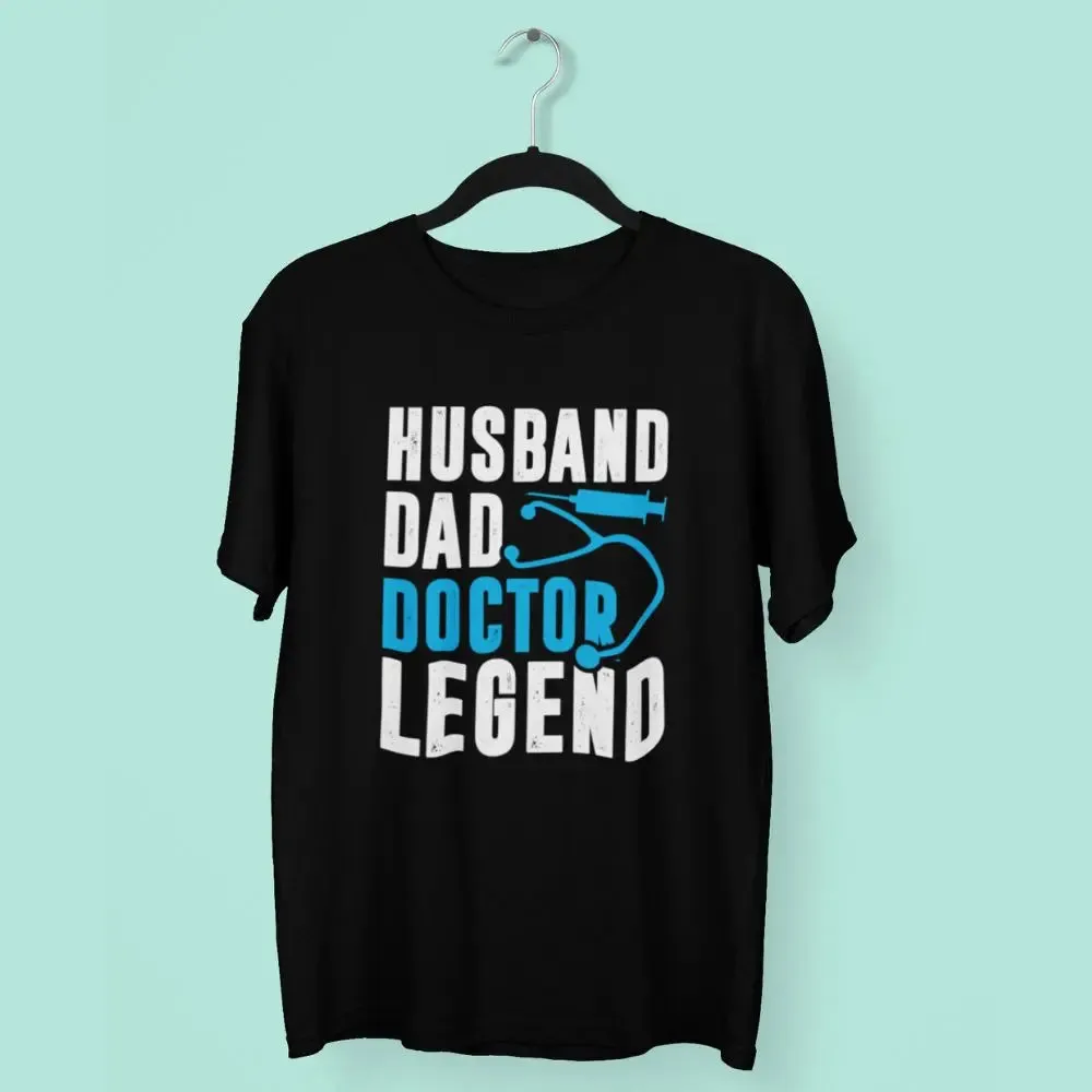 Husband Dad Doctor Legend Round Neck Half Sleeve Classic T-Shirt
