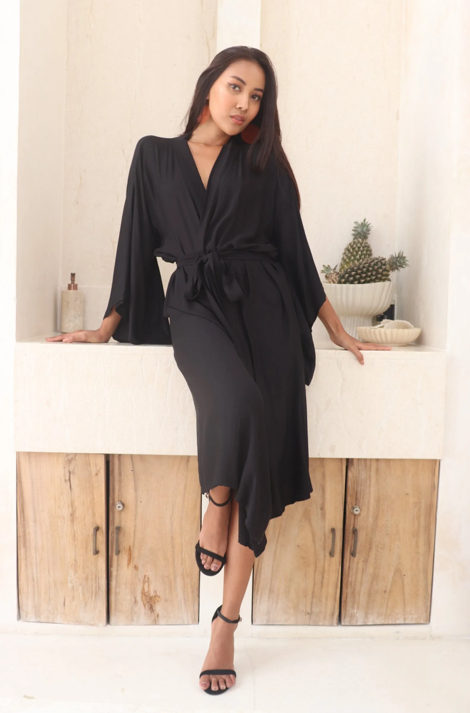 Jap Kimono Midi - Black