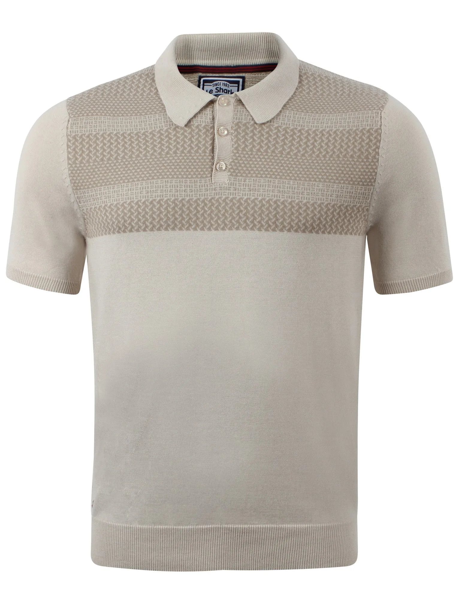 Le Shark Richie Cream Knitted Polo Shirt