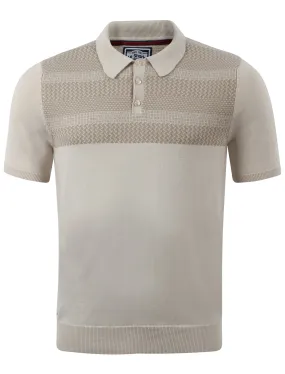 Le Shark Richie Cream Knitted Polo Shirt