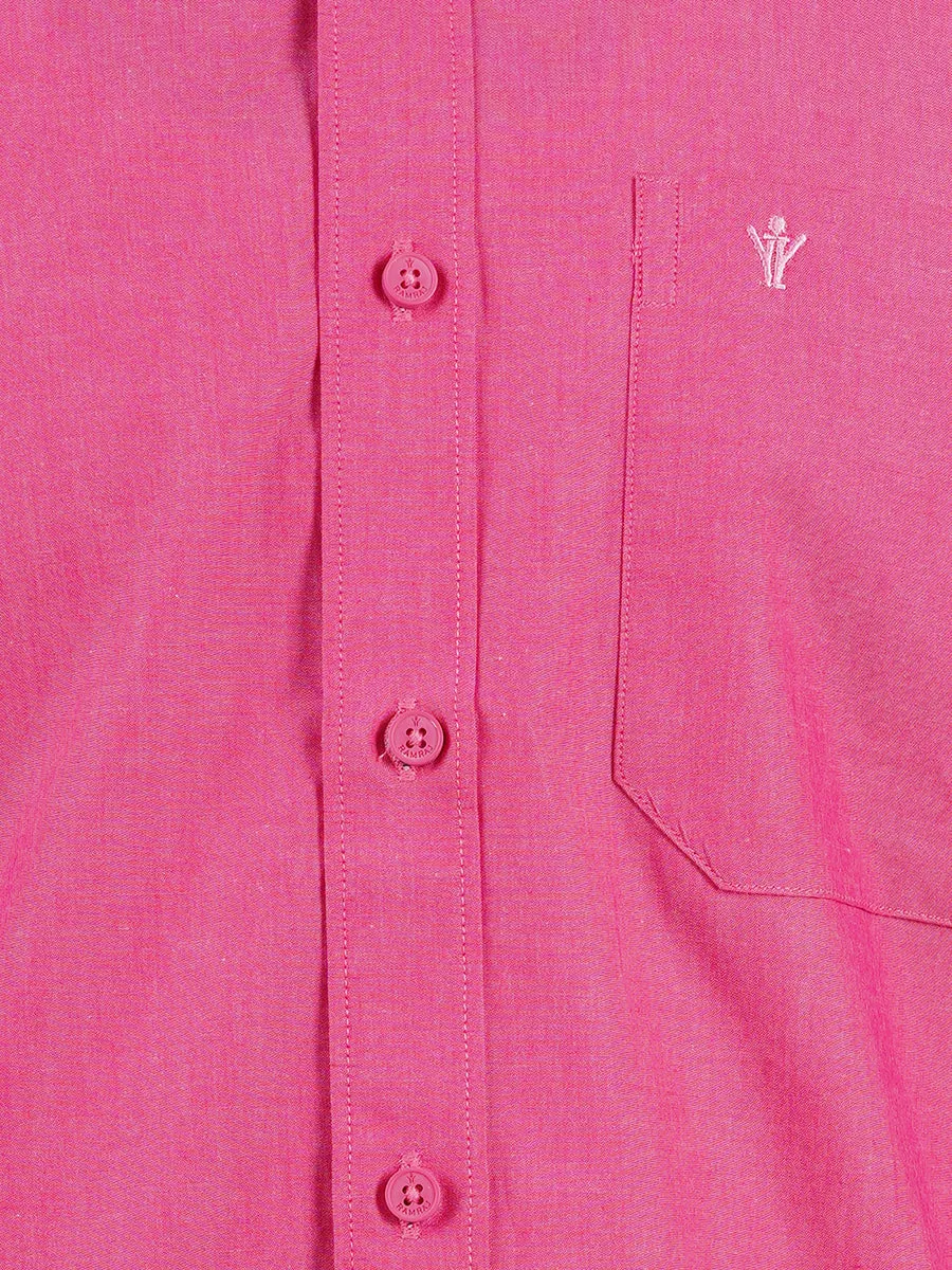 Men Fancy Border Dhoti & Shirt Set Half Sleeves Pink G110