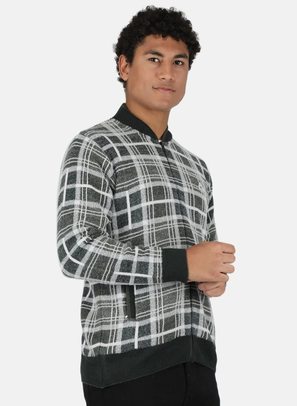 Men Green Printed Pullover
