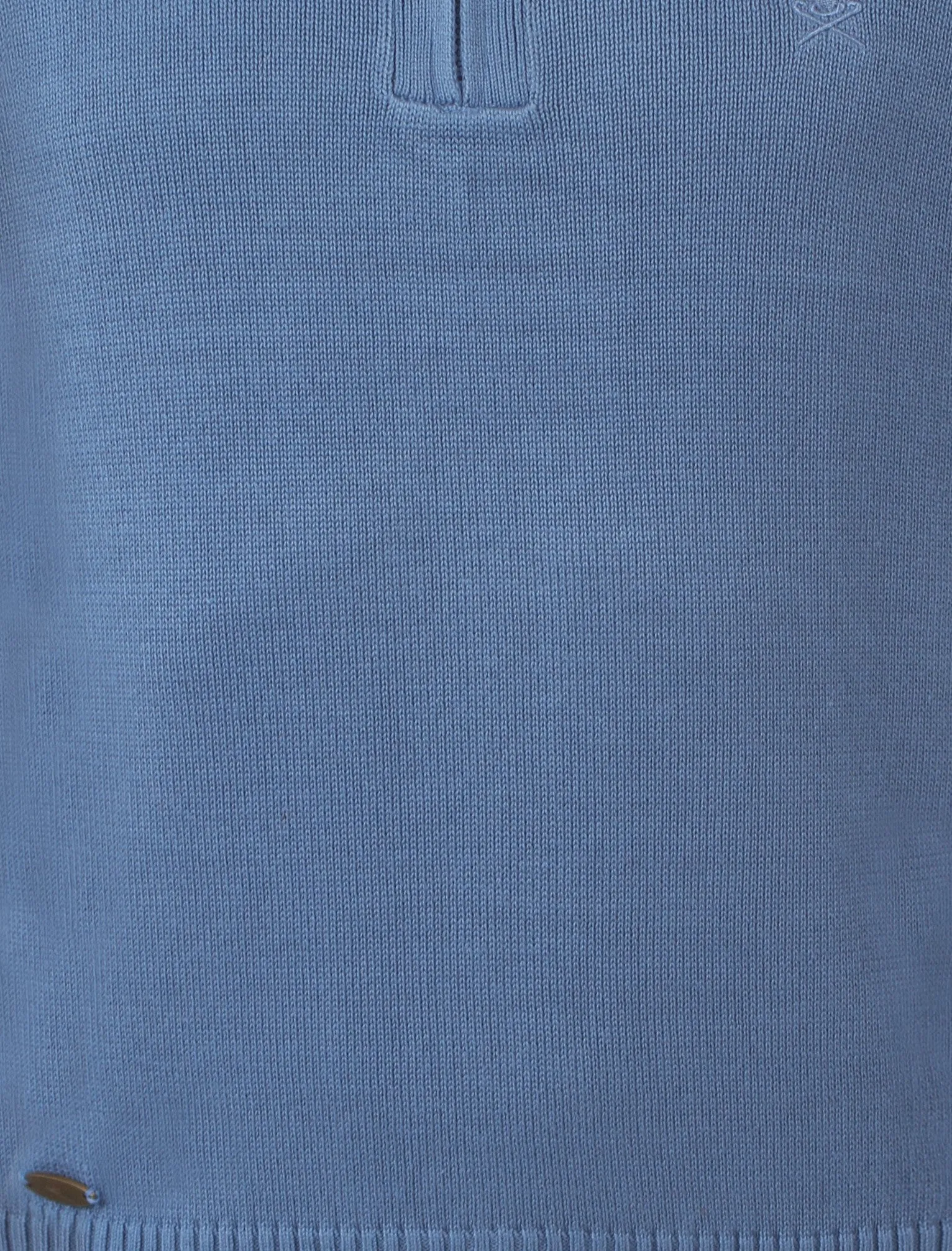 Men's Cotton Rich Zip Sweater in Blue