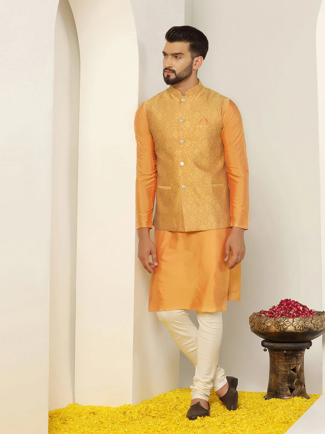 Men's Mustard Only Nehru Jacket