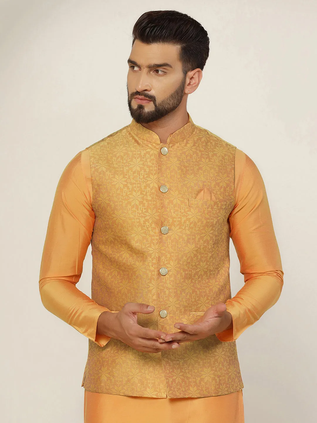Men's Mustard Only Nehru Jacket