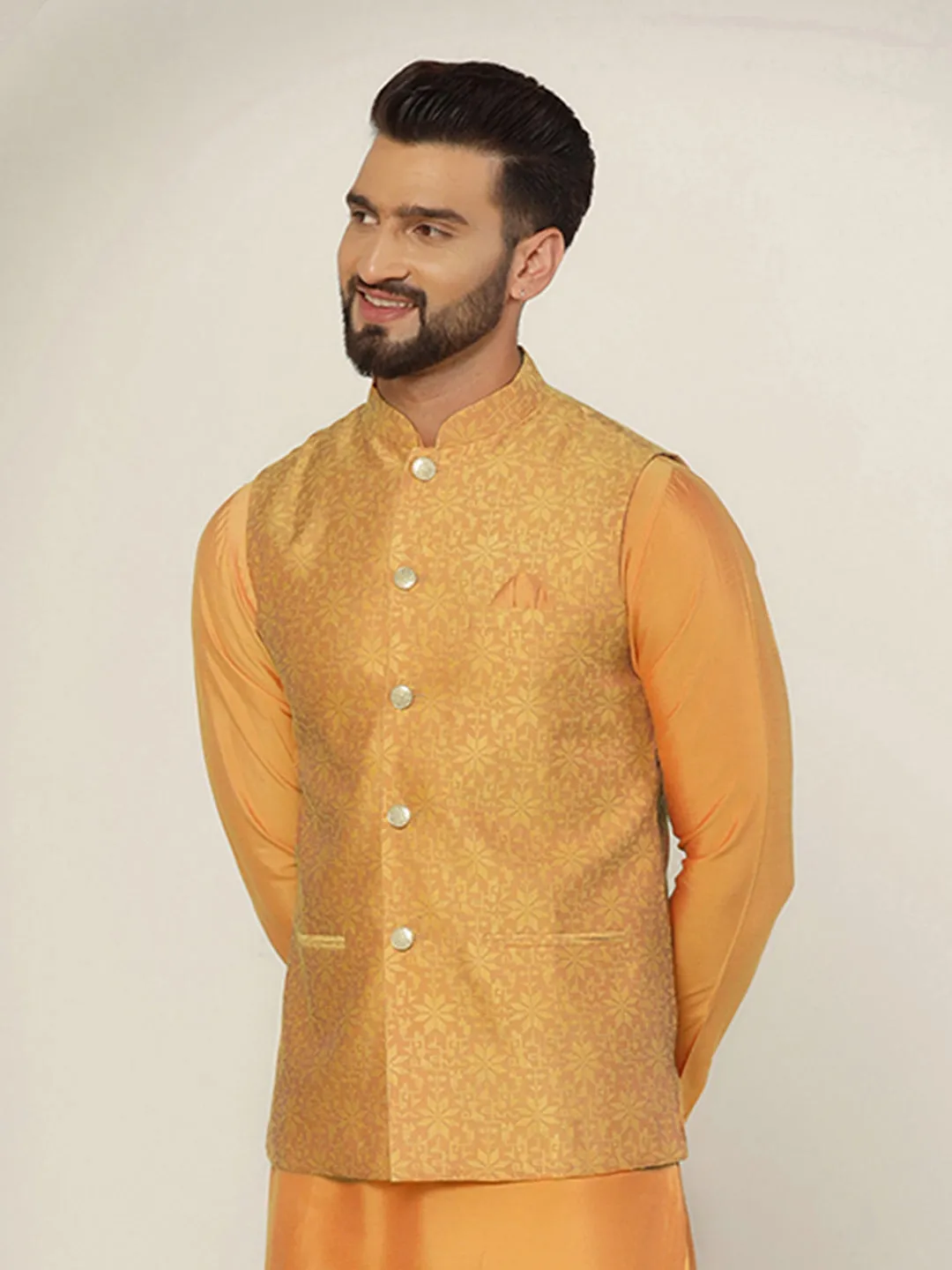 Men's Mustard Only Nehru Jacket