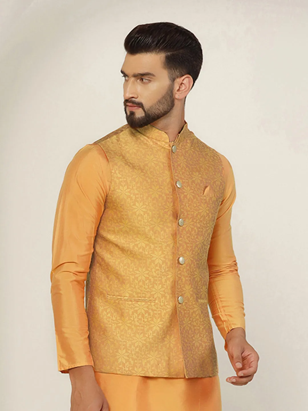 Men's Mustard Only Nehru Jacket