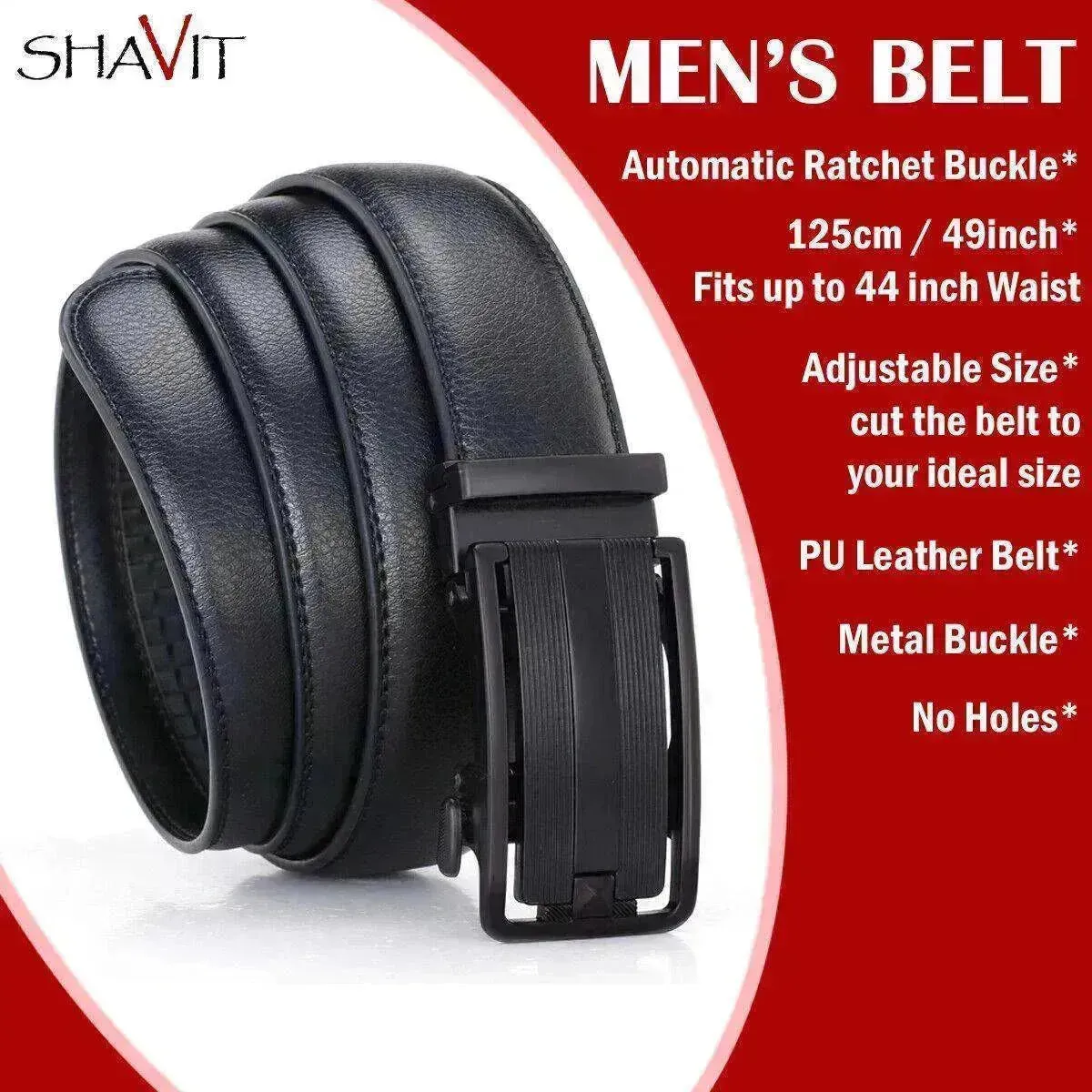 Men's Ratchet Belt Leather Mens Belt With Slide Buckle Ratchet Belts For Men USA