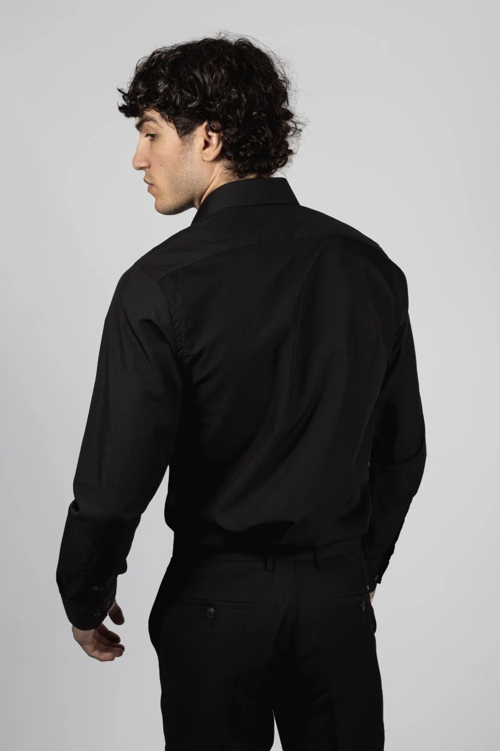 Miatti Black Long Sleeve Shir