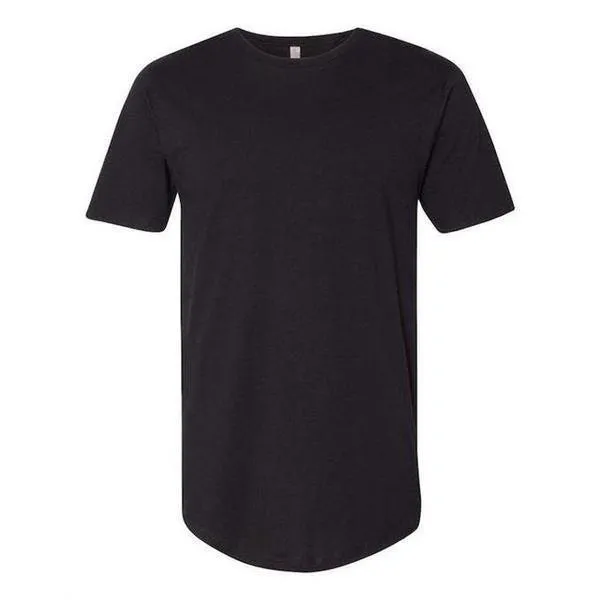 Next Level Curved Hem Long Tee Black
