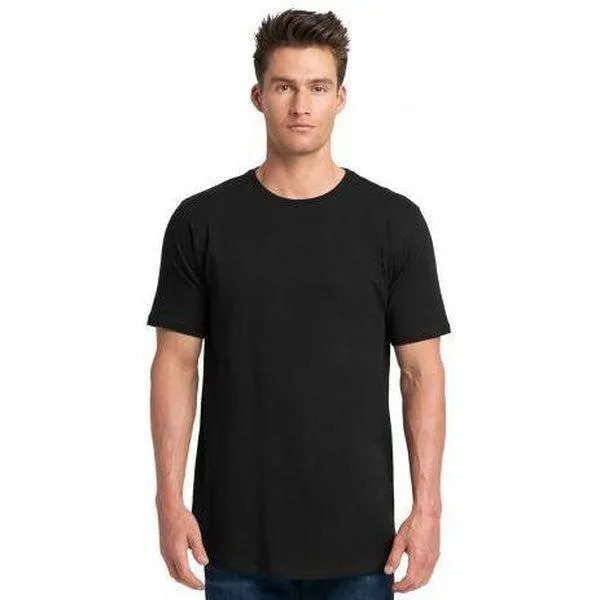 Next Level Curved Hem Long Tee Black