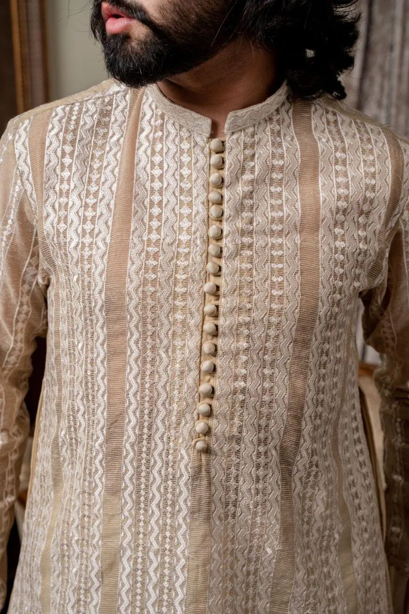 Nilofer Shahid - King Akbar - Cotton Net Embroidered - 2 Piece
