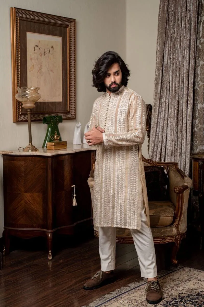 Nilofer Shahid - King Akbar - Cotton Net Embroidered - 2 Piece