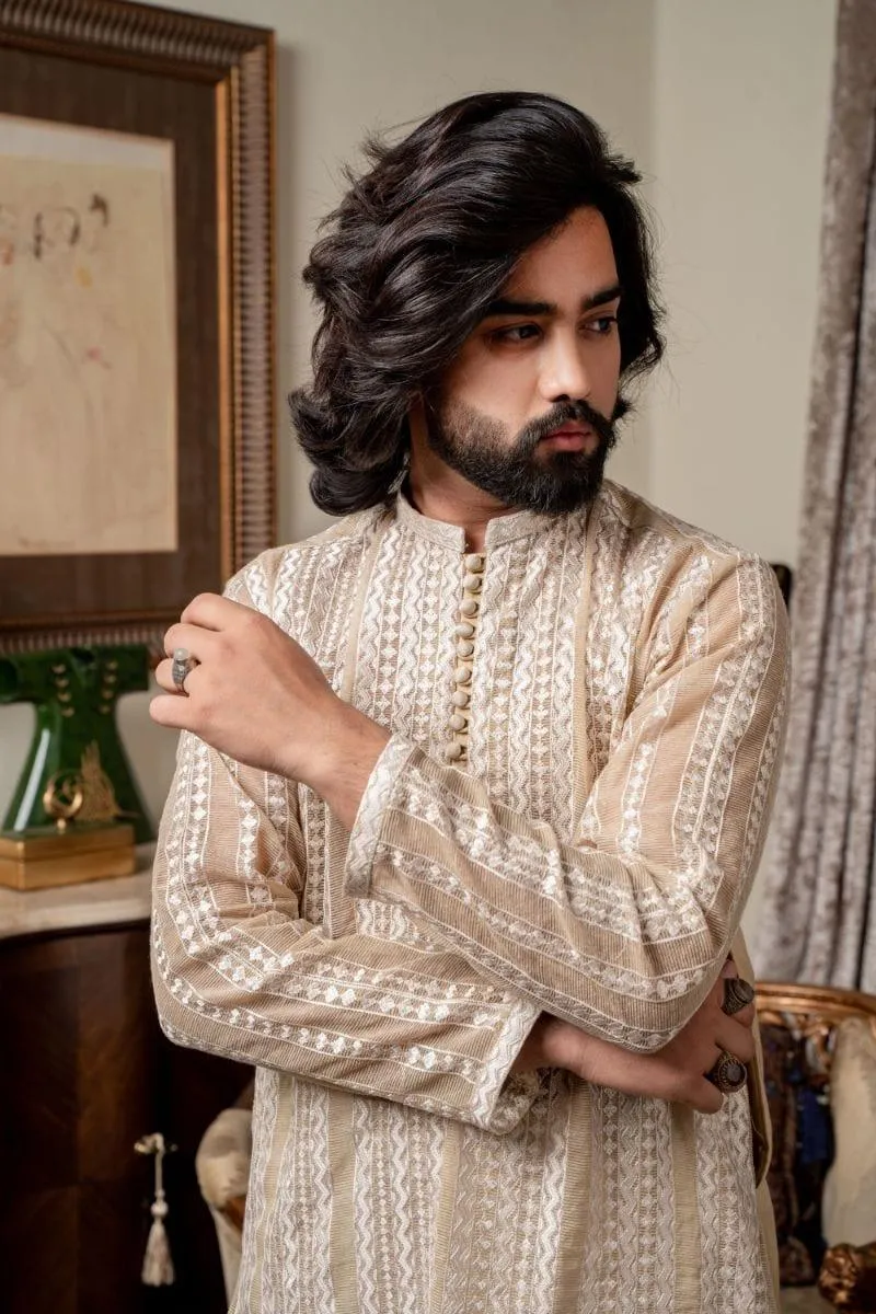 Nilofer Shahid - King Akbar - Cotton Net Embroidered - 2 Piece