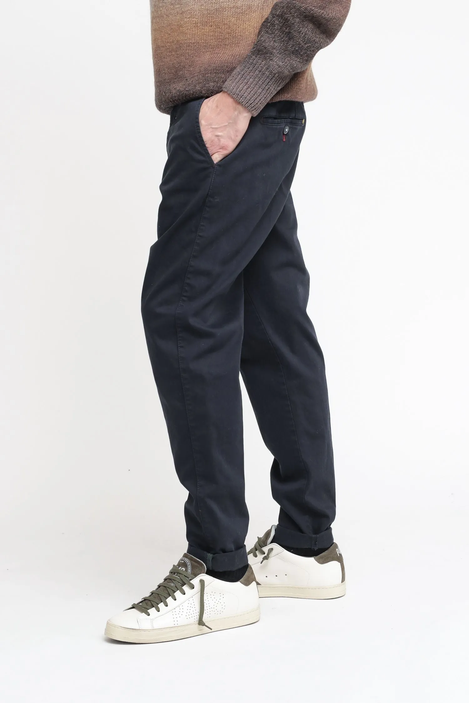 Pantalone Chinos Raso - Blu