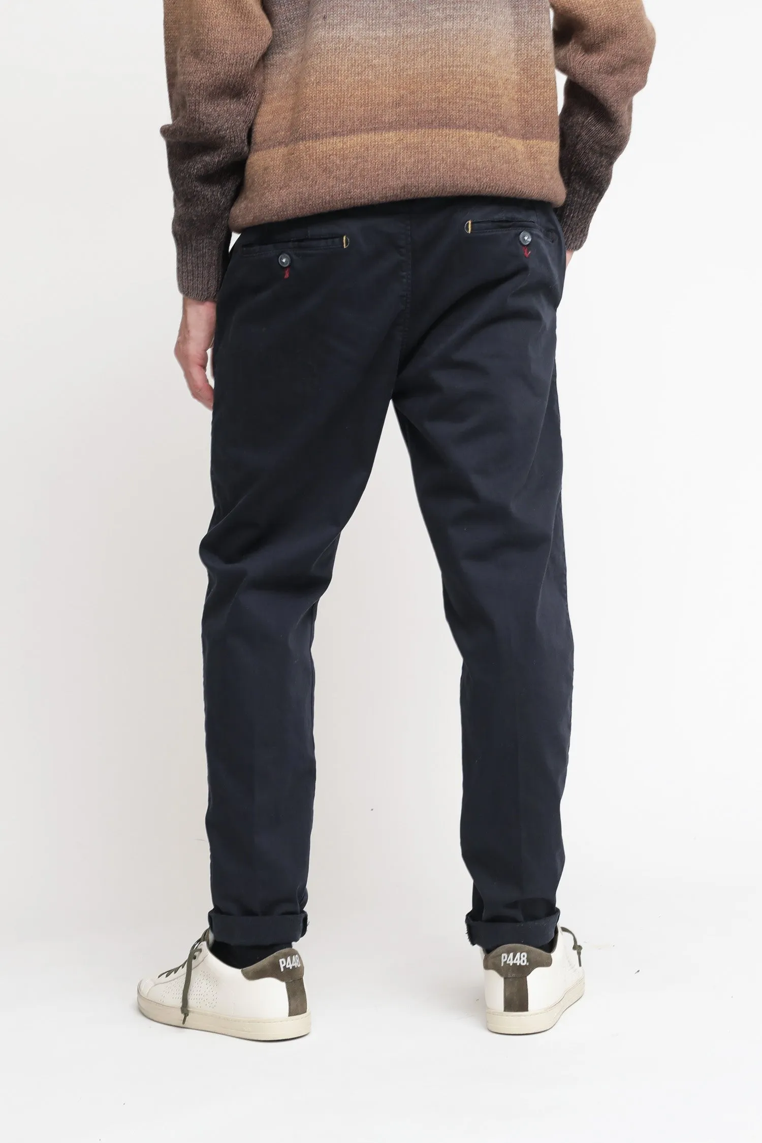 Pantalone Chinos Raso - Blu