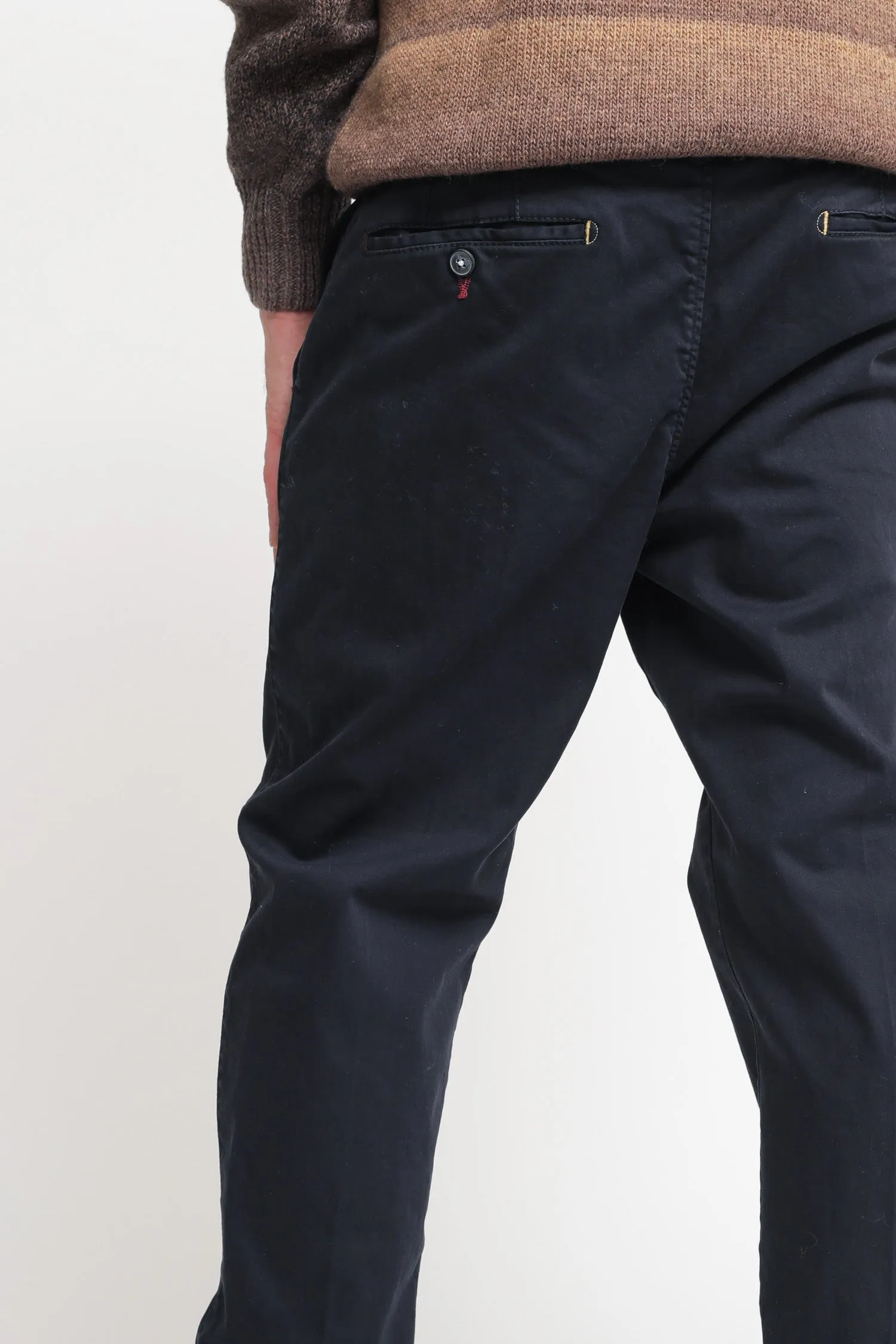Pantalone Chinos Raso - Blu