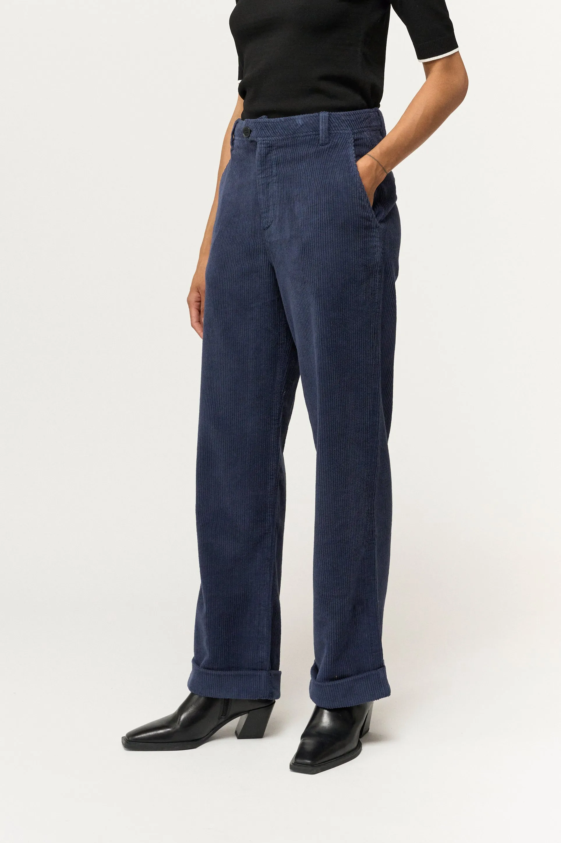 PD-Birkin Weekend Pant Stunning Corduroy - Deep Navy Blue