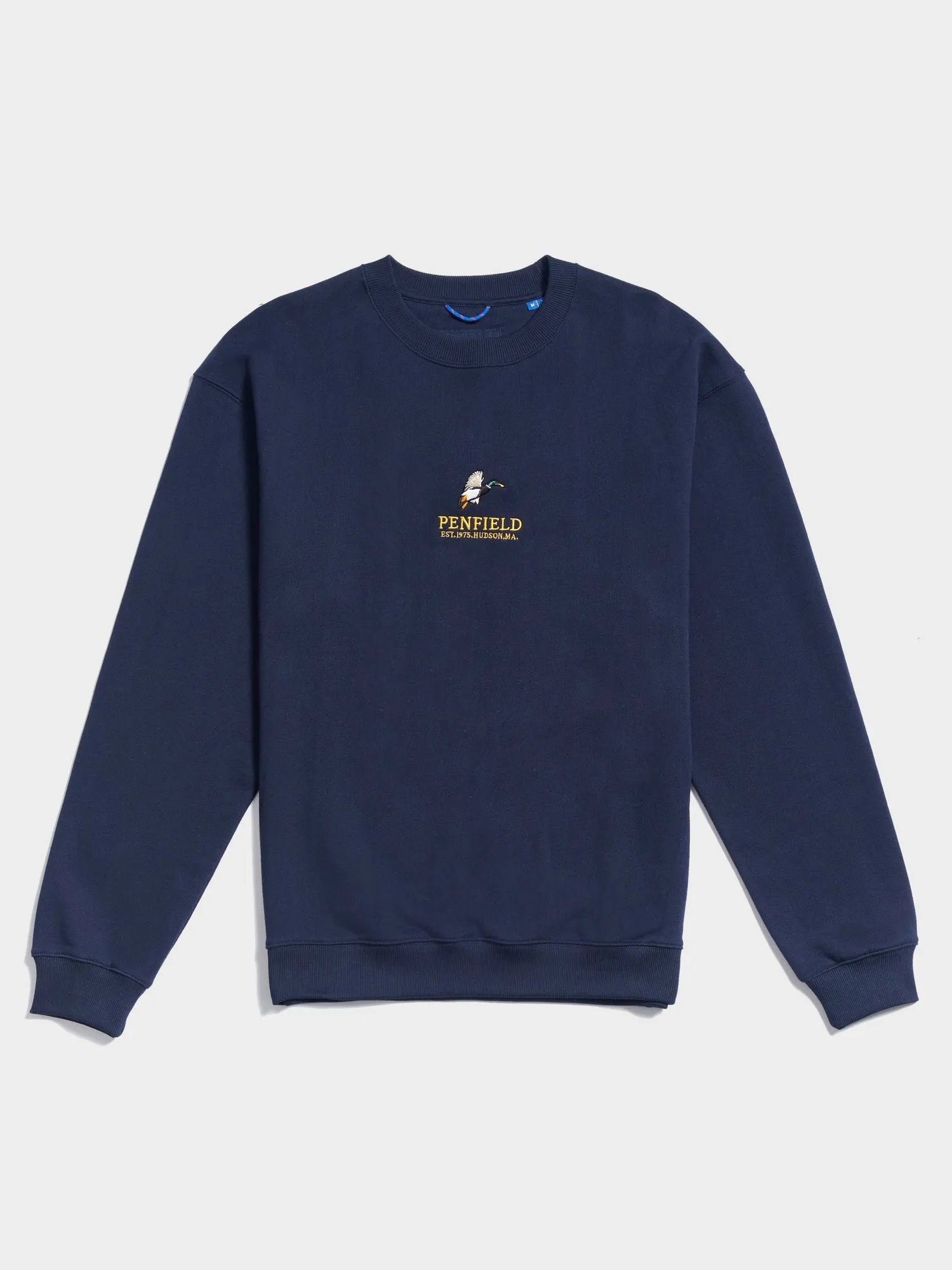Penfield Mens Embroidered Mallard Sweatshirt Navy Blue