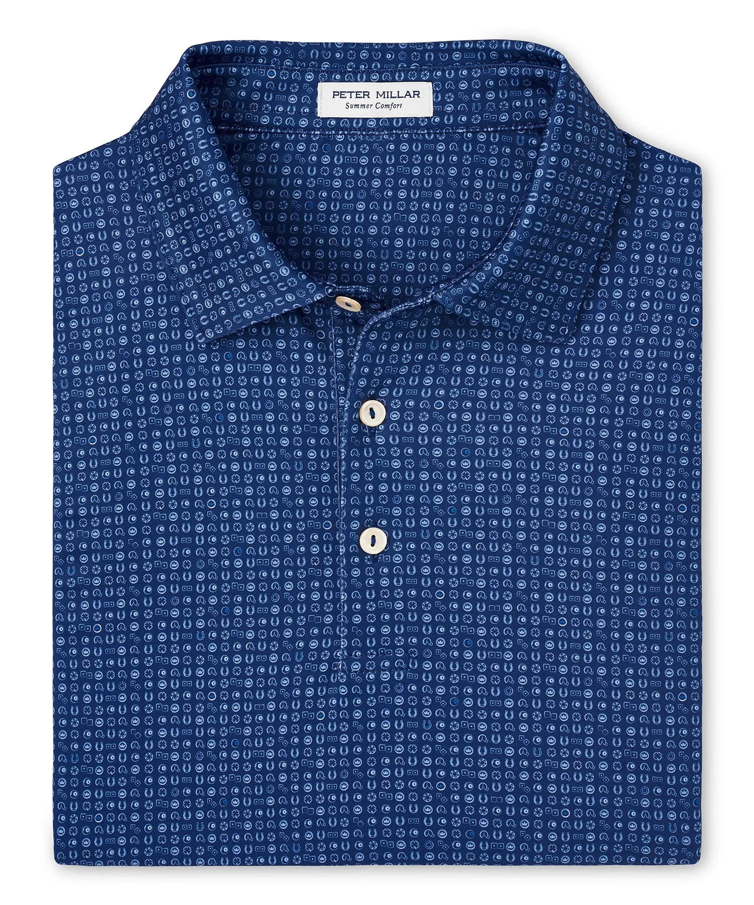 Peter Millar Short Sleeve 'Take A Chance' Print Jersey Polo Knit Shirt