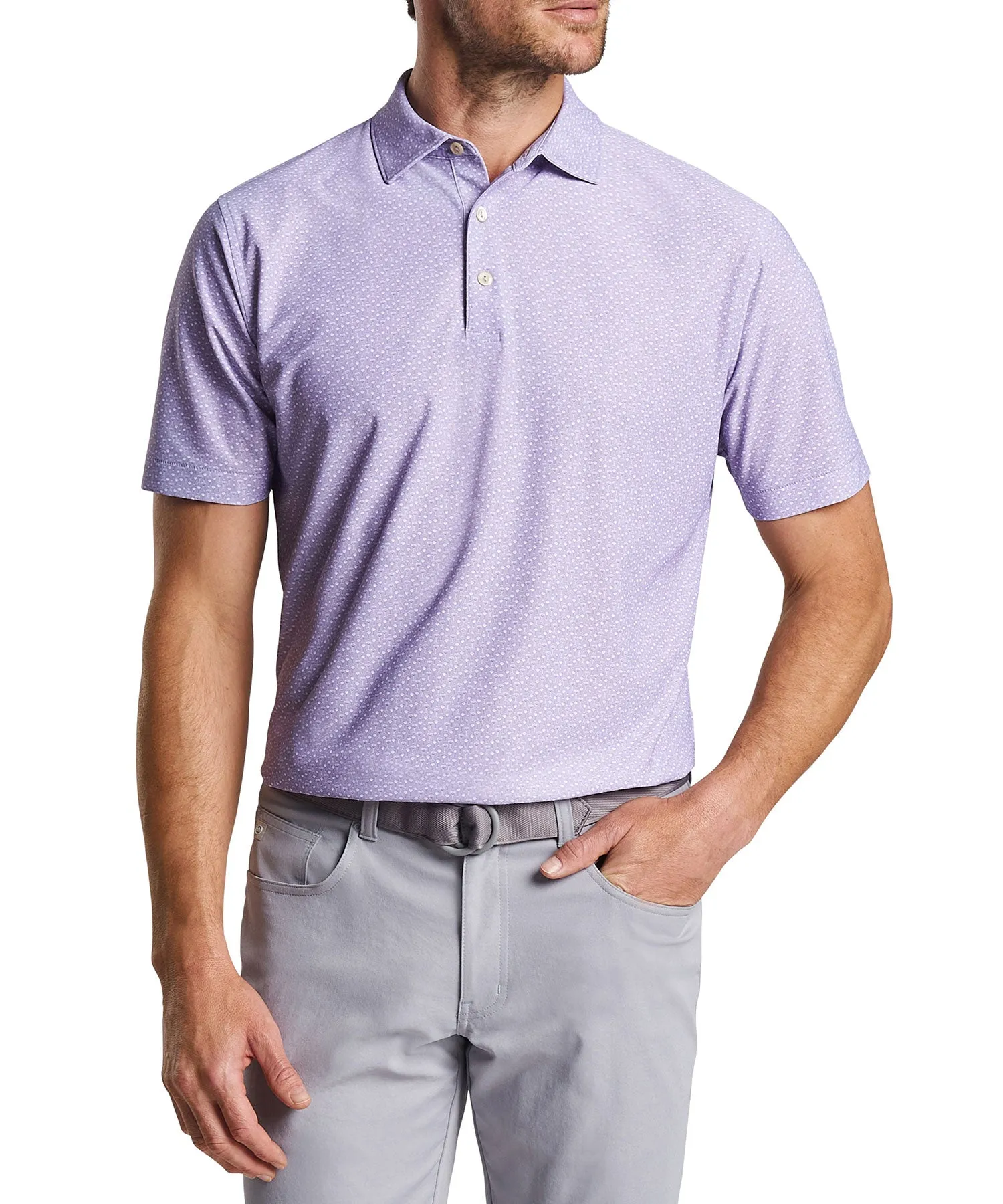 Peter Millar Short Sleeve Tee It High Print Polo Knit Shirt