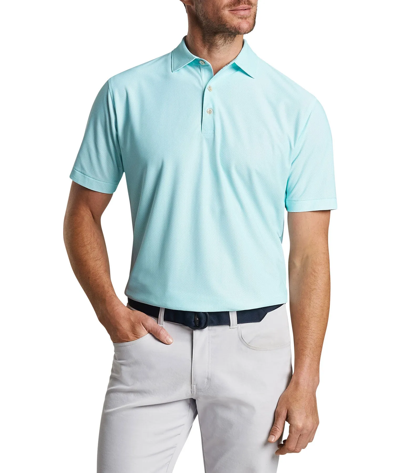 Peter Millar Short Sleeve Vienna Print Polo Knit Shirt